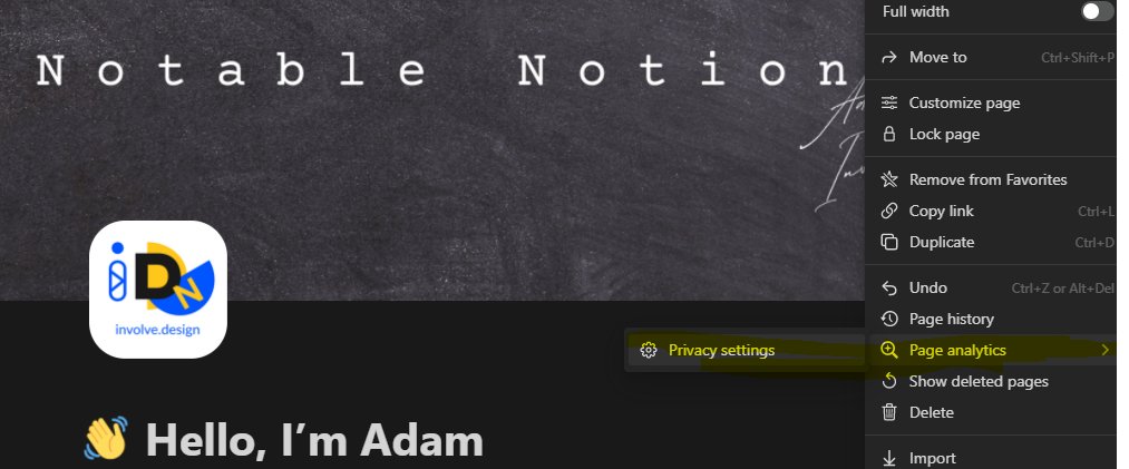 InvolveDesignAR's tweet image. Oh hello there Mr. Page analytics. I see good things are coming in soon @NotionHQ !