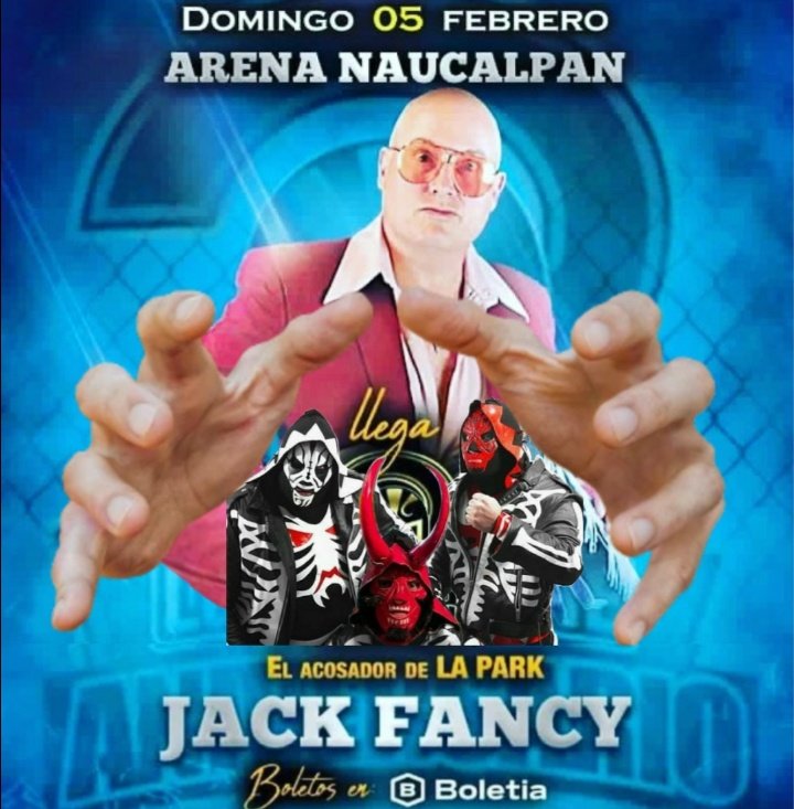 ChirpingBlueJay's tweet image. Este 5 de Febrero en la #ArenaNaucalpan alas 4 pm.
#LosParks &amp;amp; @realJackFancy will meet again! WOAH! #JackFancy means business, all the way to #Mexico! I hope Mr.Park isn&apos;t getting nightmares until then..
#LuchaLibre #Prowrestling #WrestlingTwitter #WrestlingCommunity #Wrestling