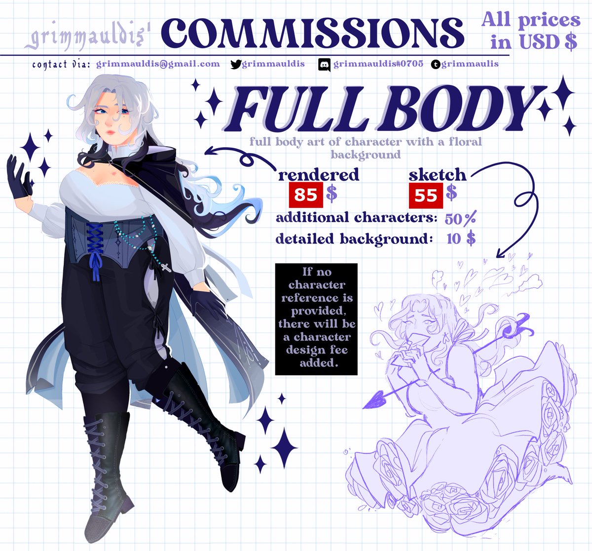 grimmauldis's tweet photo. (PLS RT‼️)

Hi!! I'm in a really urgent financial situation, so I'm having a SALE ON ART C0MMlSSl0NS!!! 💙🌟✨

DM if interested!!! 
NOT first come first serve, please read terms and conditions down below!! https://t.co/sFdmdeRut5