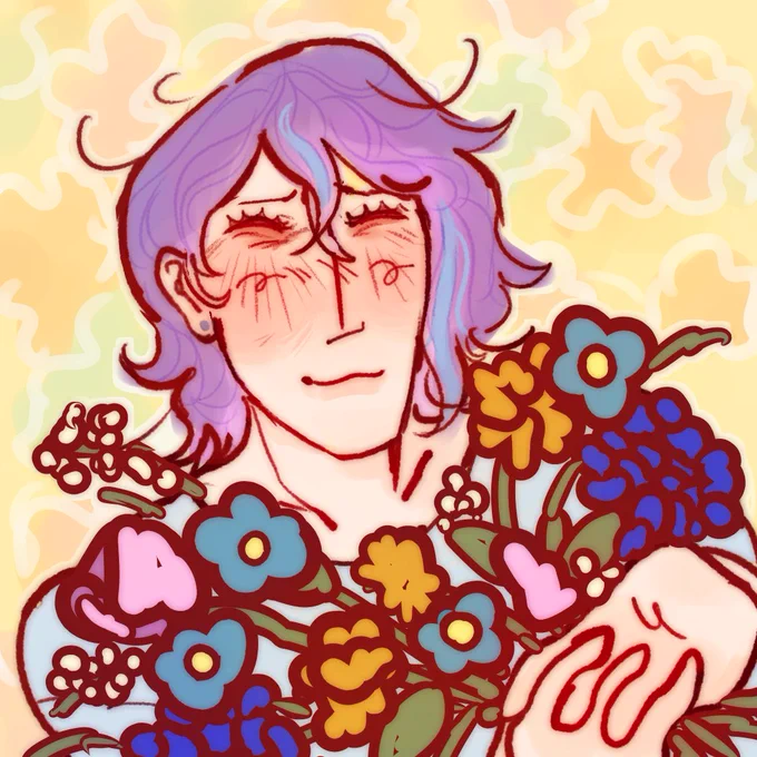 little rui + flowers doodle because I like both :3#prsk_fa 