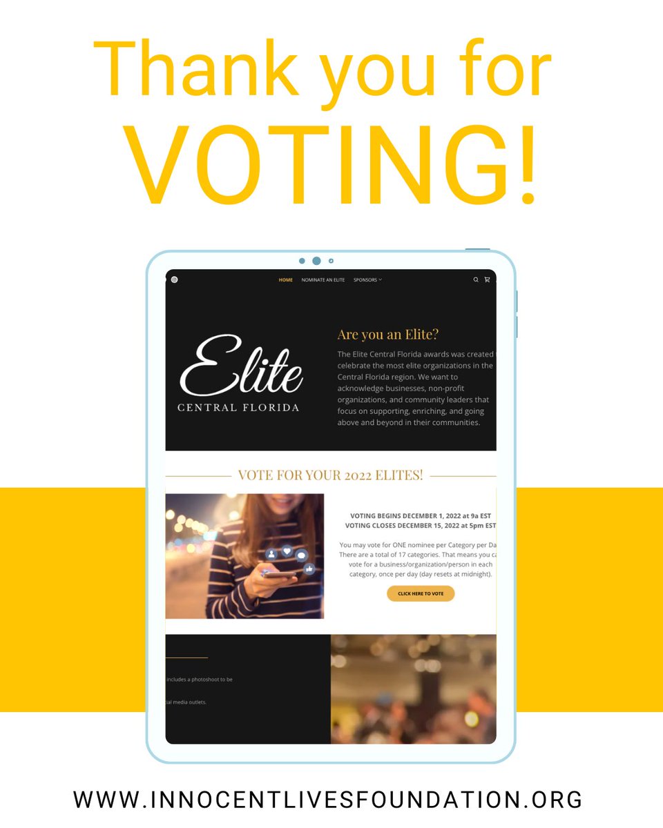 We won!! Thanks to all your votes, the ILF was recognized with the top Central Florida Nonprofit Organization award by Elite Central Florida. 
-
We are so grateful for your votes! Stay tuned! #EliteCentralFlorida #Gratitude #ILF #Iam4ILF #ILF4Parents #FloridaNonProfit