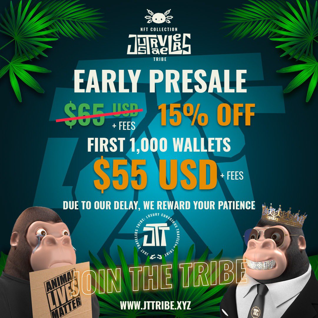 JTTribeNft's tweet photo. MINTING is around the corner…
Stay tuned🚨 or you might miss it…
Keep your eyes on JTTRIBE👀
#mintsafe #MintingSoon #mintsecure #mintingsoon #NFTs #ETH #ethnfts https://t.co/5Md4W16Kku