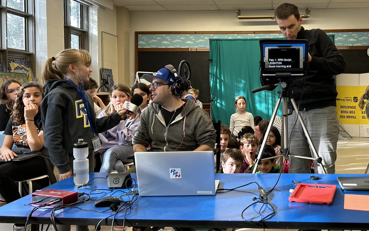 BREAKING: Ss are SO excited to launch our live-streamed broadcast of Rolph Road News tomorrow morning, from our school’s new production studio! #21stcenturylearning #studentvoice @tdsb @TDSB_MHWB @tdsb @CBCKidsNews @ReportingLabs @AHoward_tdsb @Frances_TDSB