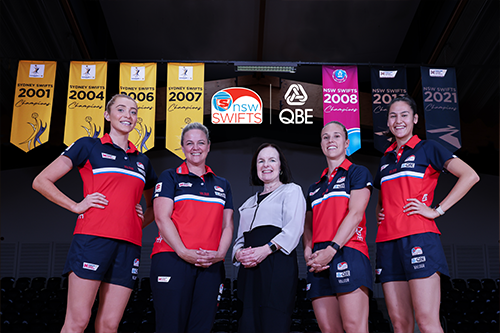 NSWSwifts's tweet photo. “QBE have always respected and recognised netball and the Swifts’ place as pioneers when it comes to women in sport.... I can't wait to see where we go next." - Briony Akle

@QBEaus are locked in for three more years! 🙌

MORE >> https://t.co/fpA2yJTujs https://t.co/nD5T44wcNa