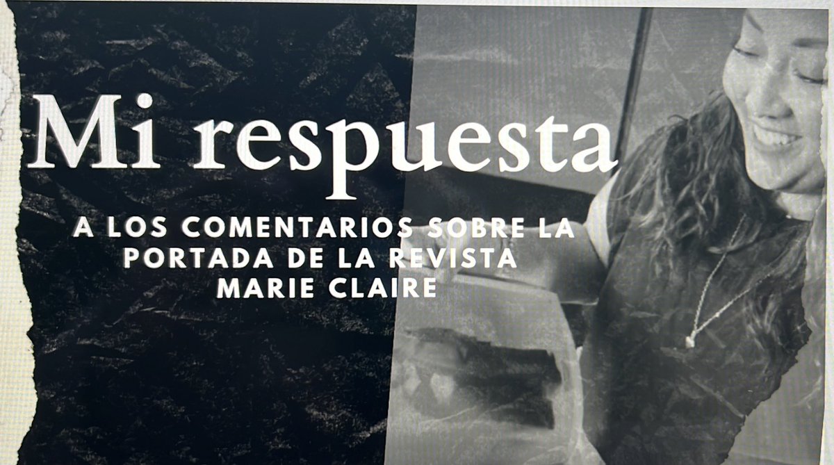 GRACIAS <a href="/MarieClaire_LA/">Marie Claire México</a> por abrir la conversación y hacerme parte de este momento GRACIAS a todes les que han comentado positivamente 
Aquí mi repuesta youtu.be/apTISyj-reo ♥️
