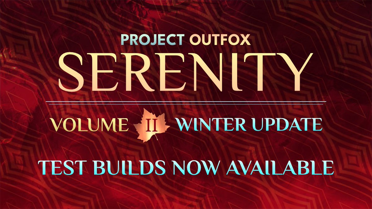 projectoutfox's tweet image. The final release candidate for the Serenity Volume II Winter Update has been released! #ProjectOutFox

github.com/TeamRizu/OutFo…