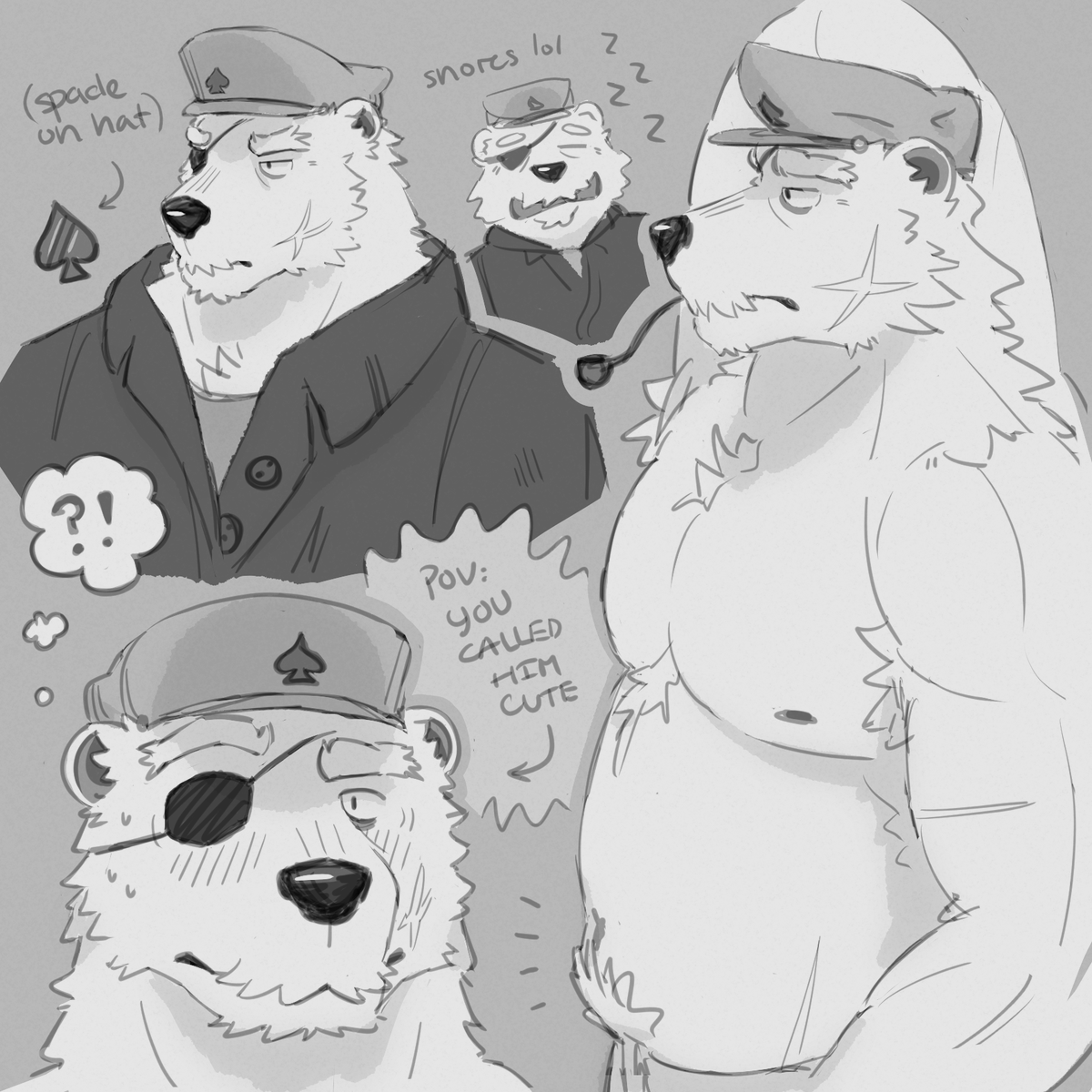 thatdouginme's tweet photo. Average polar bear bf #furry #furryart https://t.co/p9FGA5jGzn