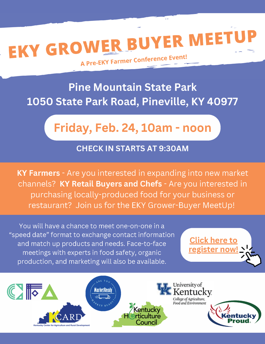 Join us in Pineville on February 24 to help source locally produced food for your restaurant or business!

The Food Connection's own Bryan Brady will be at the FREE meetup to provide expertise in food safety and organic production. Register now >> bit.ly/3wIthVA