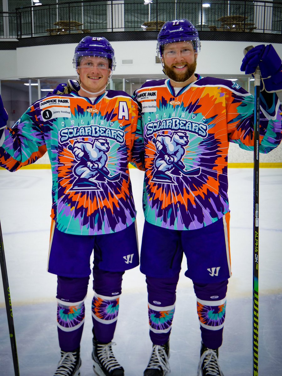 OrlandoHockey's tweet photo. Safe to say this jersey is TIE DYE for 😉 https://t.co/BO1BlMLetj