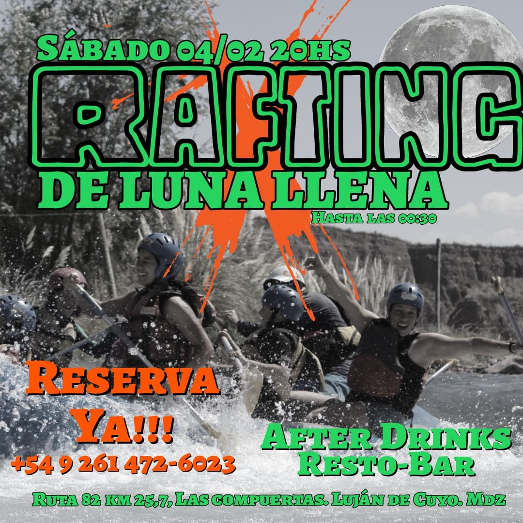 Se viene, se viene Rafting de Luna