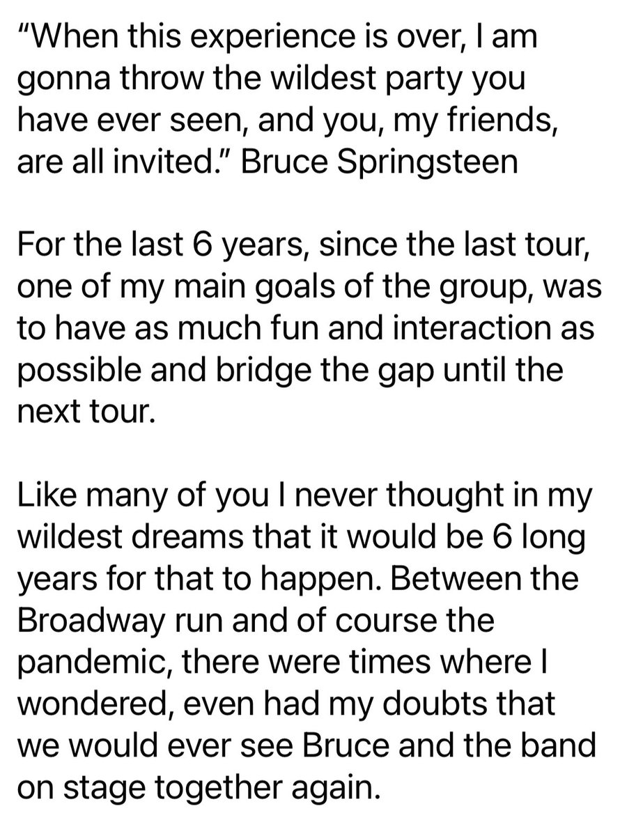 SpringNuts_'s tweet image. My message to all our fellow #springnuts on the eve of the #SpringsteenTour2023 kickoff: (1  of 2)
#springsteen #estreetband 

@springsteen @nilslofgren @gwtallent @EStreetMax @StevieVanZandt @jakeclemons @roybittan @MVZaGoGo @azsweetheart013 @SpringNuts_