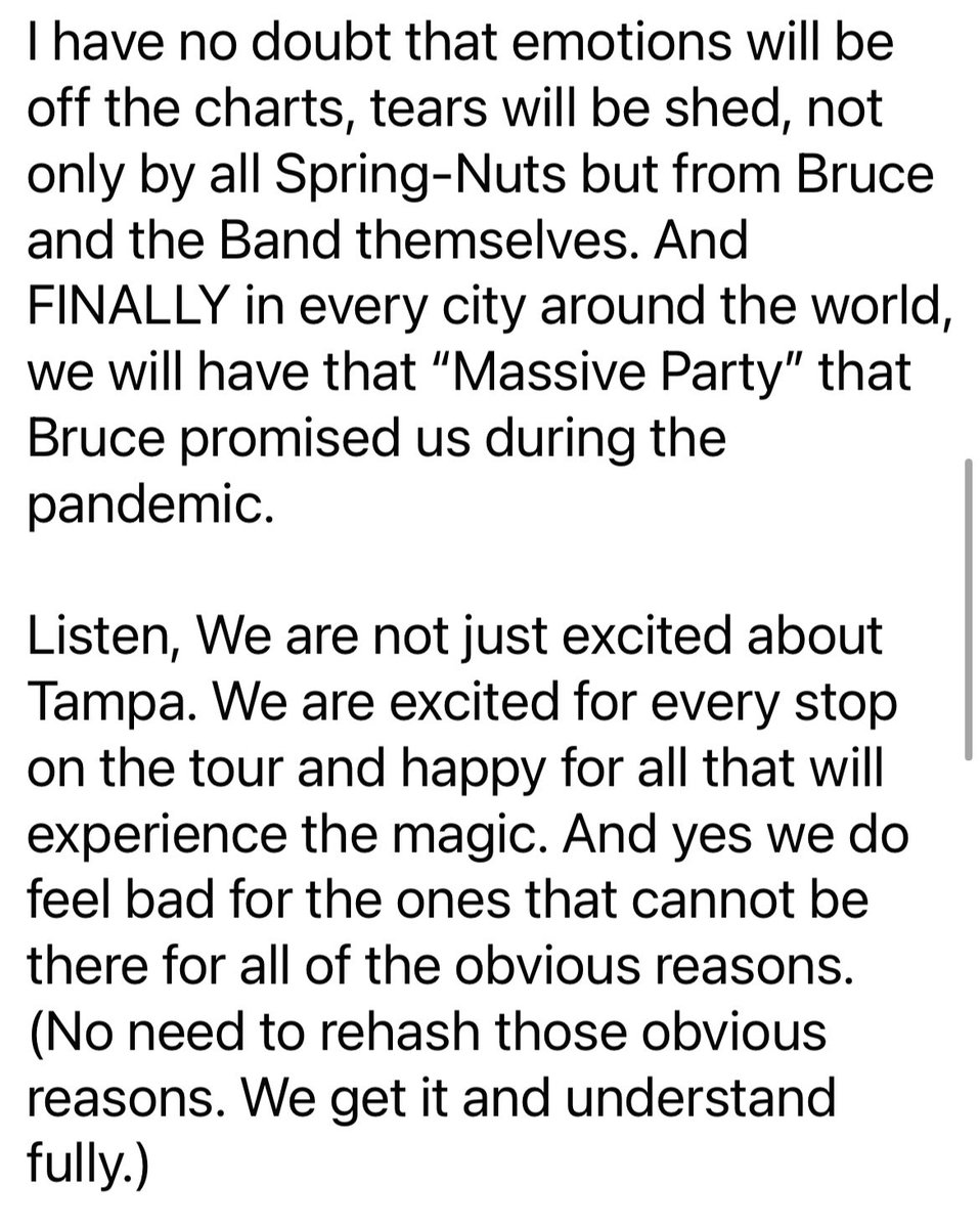 SpringNuts_'s tweet image. My message to all our fellow #springnuts on the eve of the #SpringsteenTour2023 kickoff: (1  of 2)
#springsteen #estreetband 

@springsteen @nilslofgren @gwtallent @EStreetMax @StevieVanZandt @jakeclemons @roybittan @MVZaGoGo @azsweetheart013 @SpringNuts_