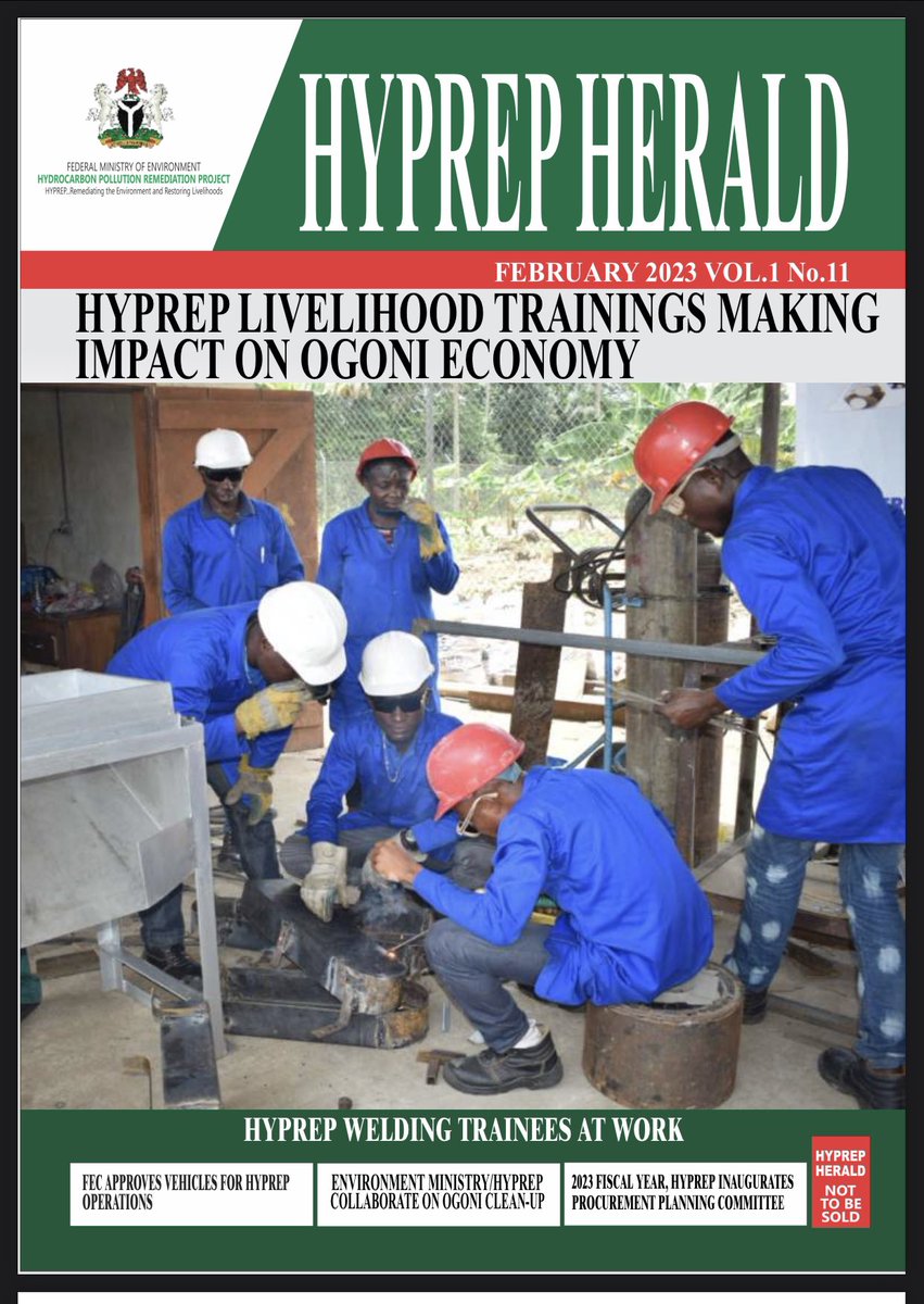 HYPREPNigeria's tweet photo. The February 2023 Edition of the HYPREP Herald is out. Please find the link to the e-copy via https://t.co/FiFhyw3xhw  @MohdHAbdullahi @FMEnvng  @UNEP https://t.co/AboAfQTL6h