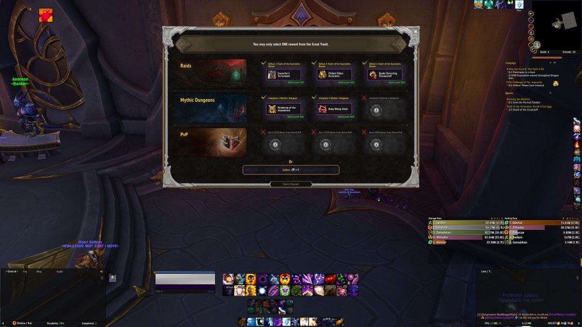xDEFENZORx's tweet photo. Love not getting an upgrade. #simit all for a DPS loss #Dragonflight https://t.co/xMZOUbUMoX