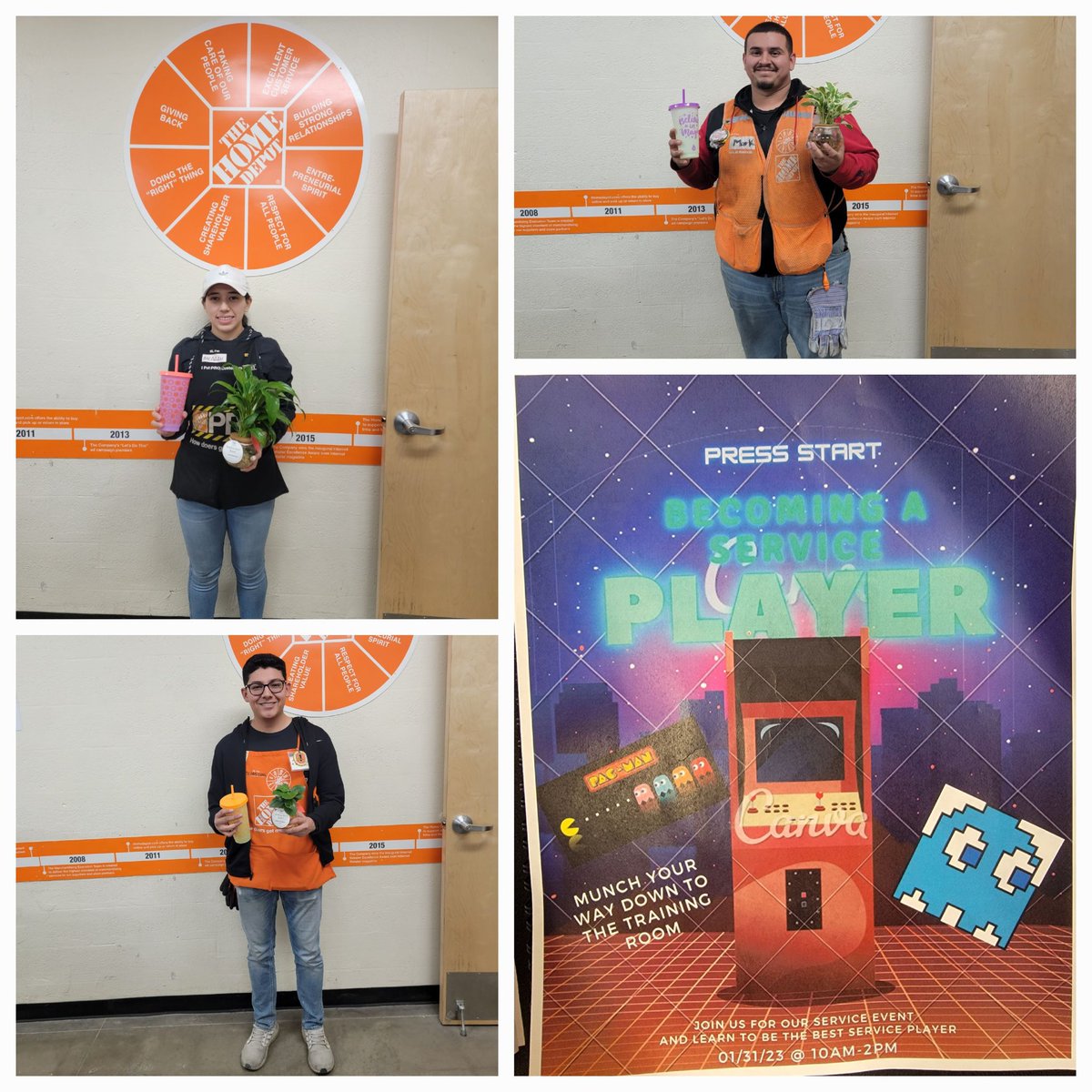 Service Event at 0522. Developing associates across the store in Services provided! Thank you, Alex, from Desert Air HVAC &amp; Art from Tuffshed for helping us create our Army of Service players!!🎉🎉🎊🎊🎮🕹