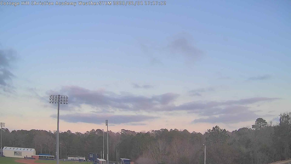 CHCAWeatherSTEM's tweet photo. Cottage Hill Christian Academy at sunset and it's 71.5 F. https://t.co/Z90IHoxigL