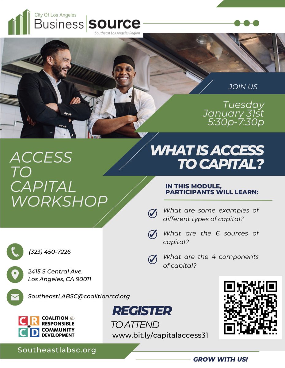 LAPulse_LA's tweet photo. The #SoutheastLABusinessSource Center will be hosting this workshop for business owners todays be on the lookout for February and March schedule. #SouthLA #Share https://t.co/603rnRt00e