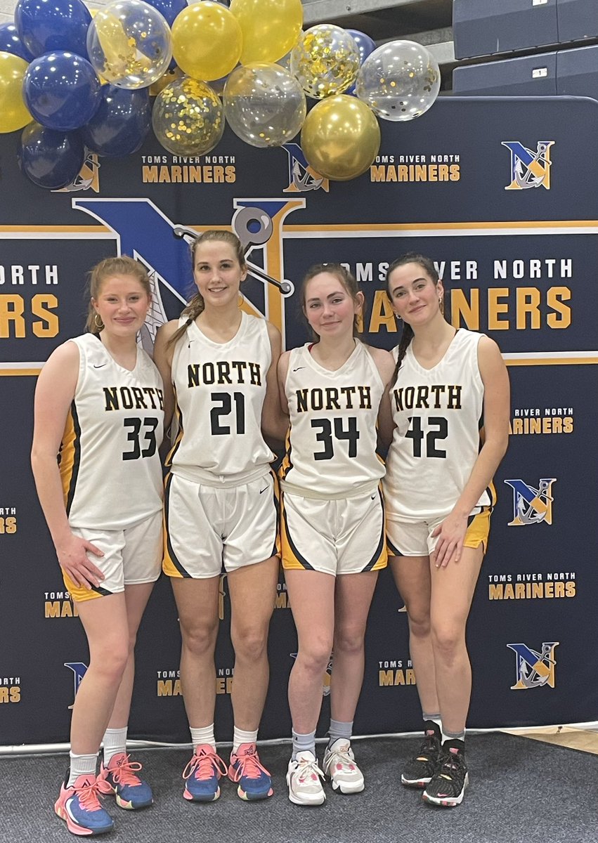 trngirlsbball's tweet photo. Last night it was all about the seniors… such a special group of girls to celebrate. #ladymariners🏀 https://t.co/O4cni7Fo9y