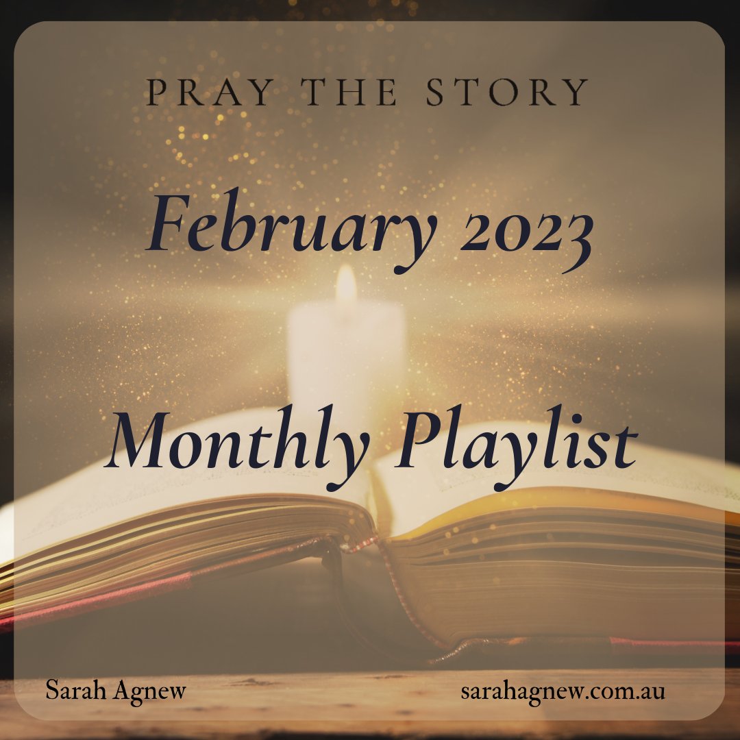 sarahsstories's tweet image. Monthly Playlist for February now available for subscribers to #PrayTheStoryPodcast #PrayWithMe and #GoDeeper 

Go Deeper Subscribers - a new themed playlist and Journal of Practice is also available now, for you to #PrayTheStory of #Hope 

subscribe now: sarahagnew.com.au/pray-the-story…