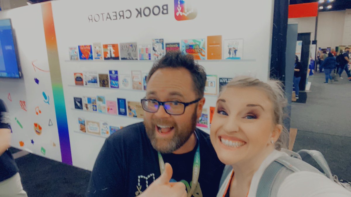 I totally didn’t go ⭐️struck seeing @theipodteacher & @BookCreator_Cat  here at #TCEA2023. I’m so 🤩 to be sharing this experience w/ my girls @AGTechEd @AlyWheels @MelSilvestre84