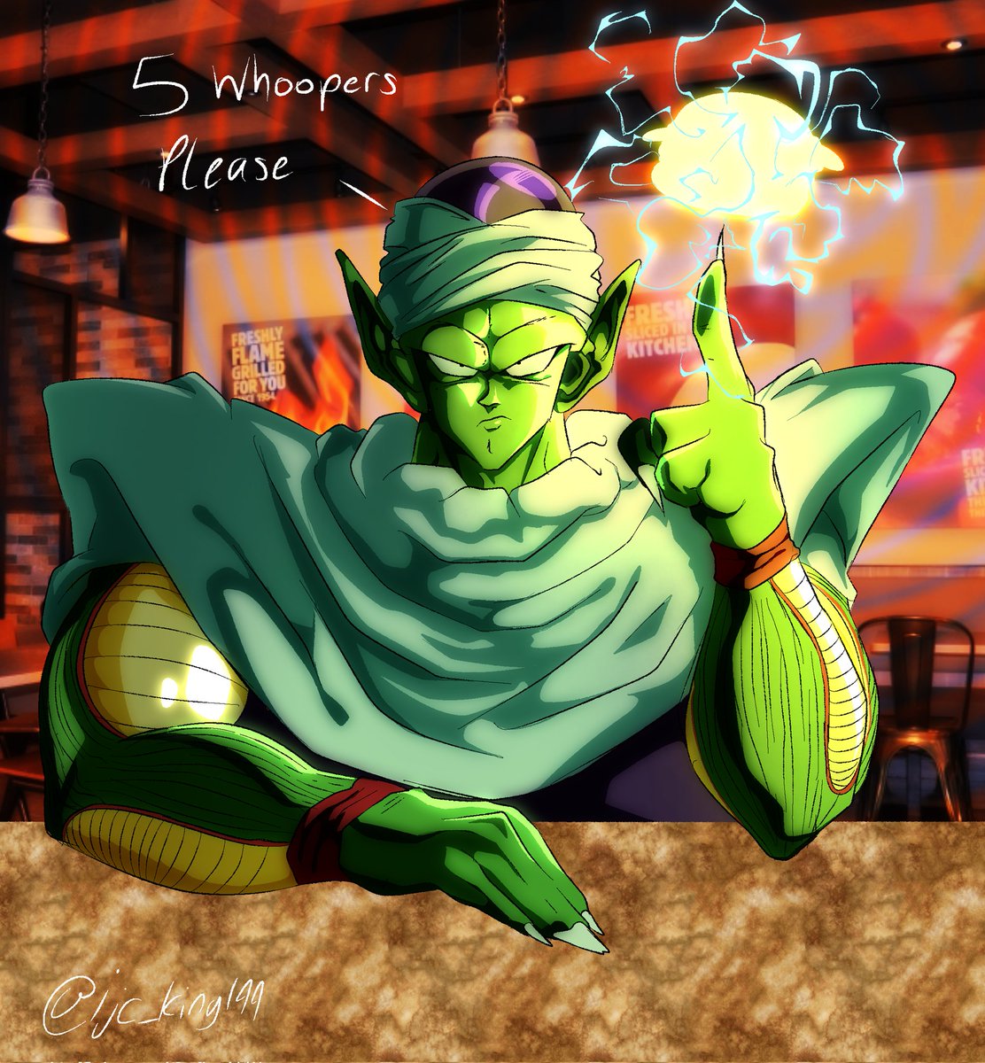 IjcKing144's tweet photo. Give him the whoppers
#burgerking #Piccolo #dbz #DragonBallZ #DragonBall #DragonBallgt #DragonBallsuper #kingpiccolo #Piccolojr #anime #manga #artontwitter https://t.co/8Xq22mAeOs