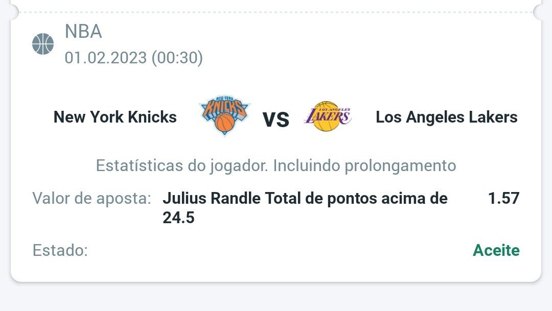 tips_lightning's tweet photo. Vamos a mais um green na NBA ✅️🤩

🏀 Randle 25 pontos

📊 Odd 1.57
💰 1 unidade https://t.co/7cPgz4lQV9