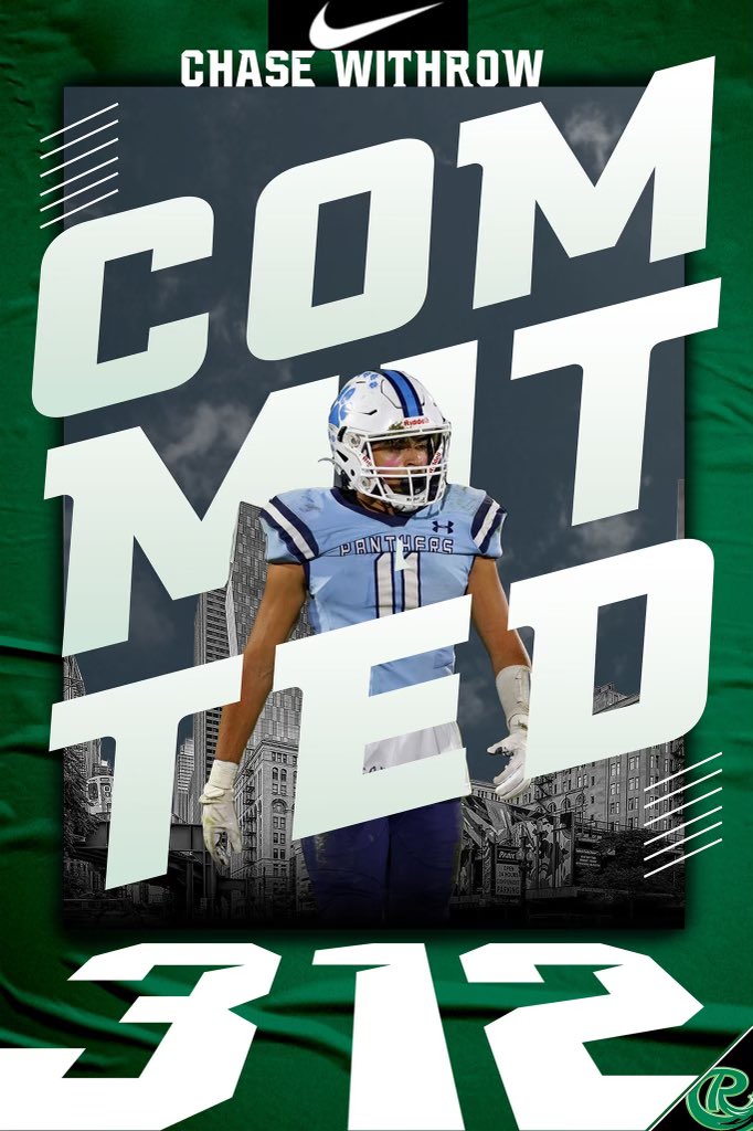 withrow_chase's tweet photo. Blessed to announce my commitment to @RULAKERFB. After a great talk with @Coach_Davis42 I am officially 110% committed. Thank you #panthernation @JerseyPantherFB @HicksonCoach @jmedford6344 @Walter_Kosowski for all you’ve done. With that being said, let’s ride the wave! 🟢⚪️ https://t.co/dbrG7M4tpu