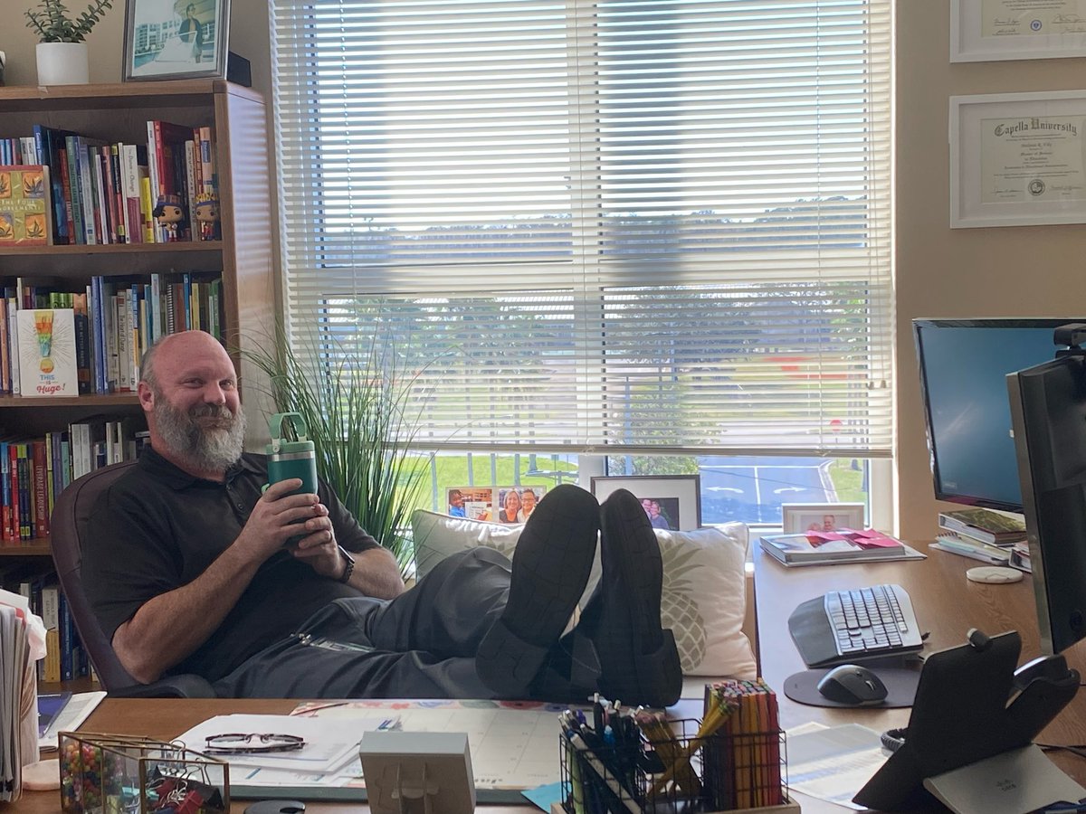 Nothing made me happier today than getting a picture of <a href="/mrwarescience/">David Ware</a> taking over my office today! #daymade #heybear #wheresdave