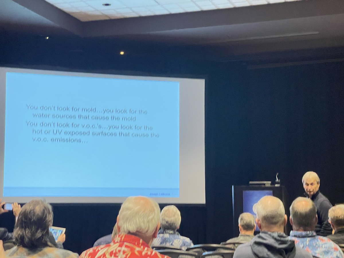 Radonova86's tweet photo. Interesting session on Healthy Homes by Dr. Joe Lstiburek! @ashi_inspection #inspectionworld #iaq https://t.co/FnvNihz1dx