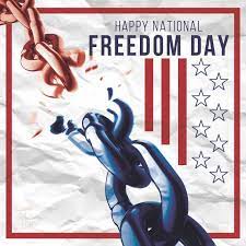 #NationalFreedomDay celebrates freedom from slavery! The day honors Abraham Lincoln's signing of a House & Senate resolution that later became the 13th Amendment to the U.S. Constitution. President Lincoln signed the Amendment outlawing slavery on February 1, 1865.