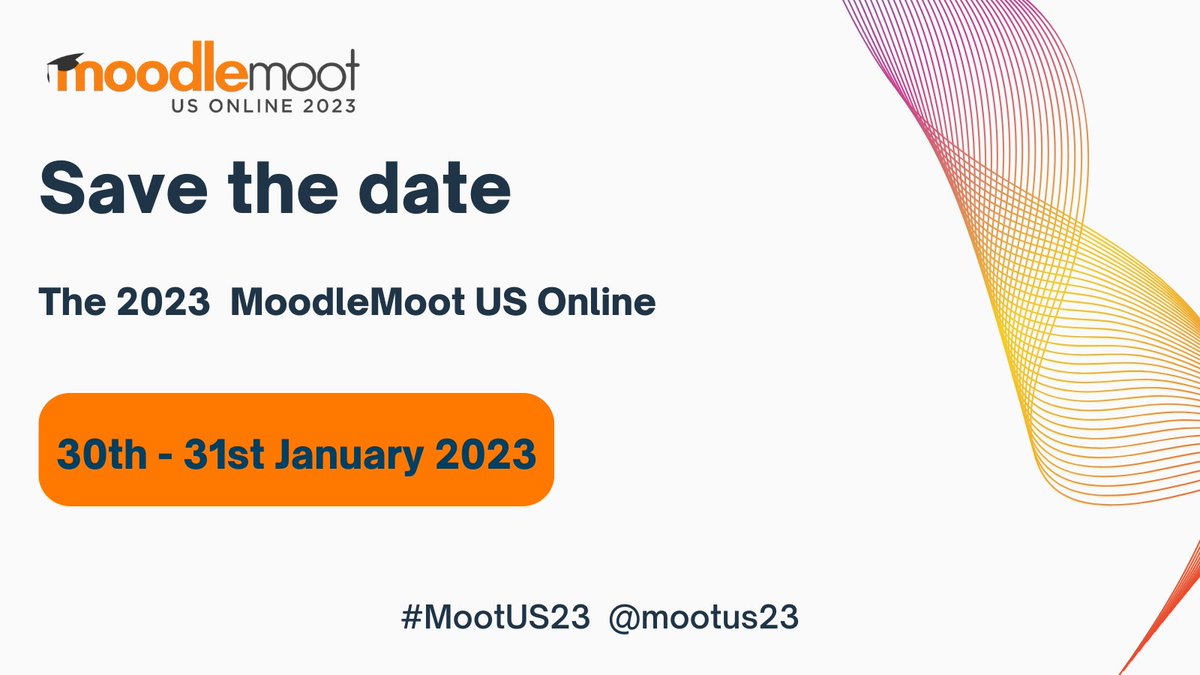 Day 2 is over which means we have reached the end of #MootUS23 is over! Thank you to everybody who attended, contributed and supported the event. We'll be back again next year for more #Moodle fun!