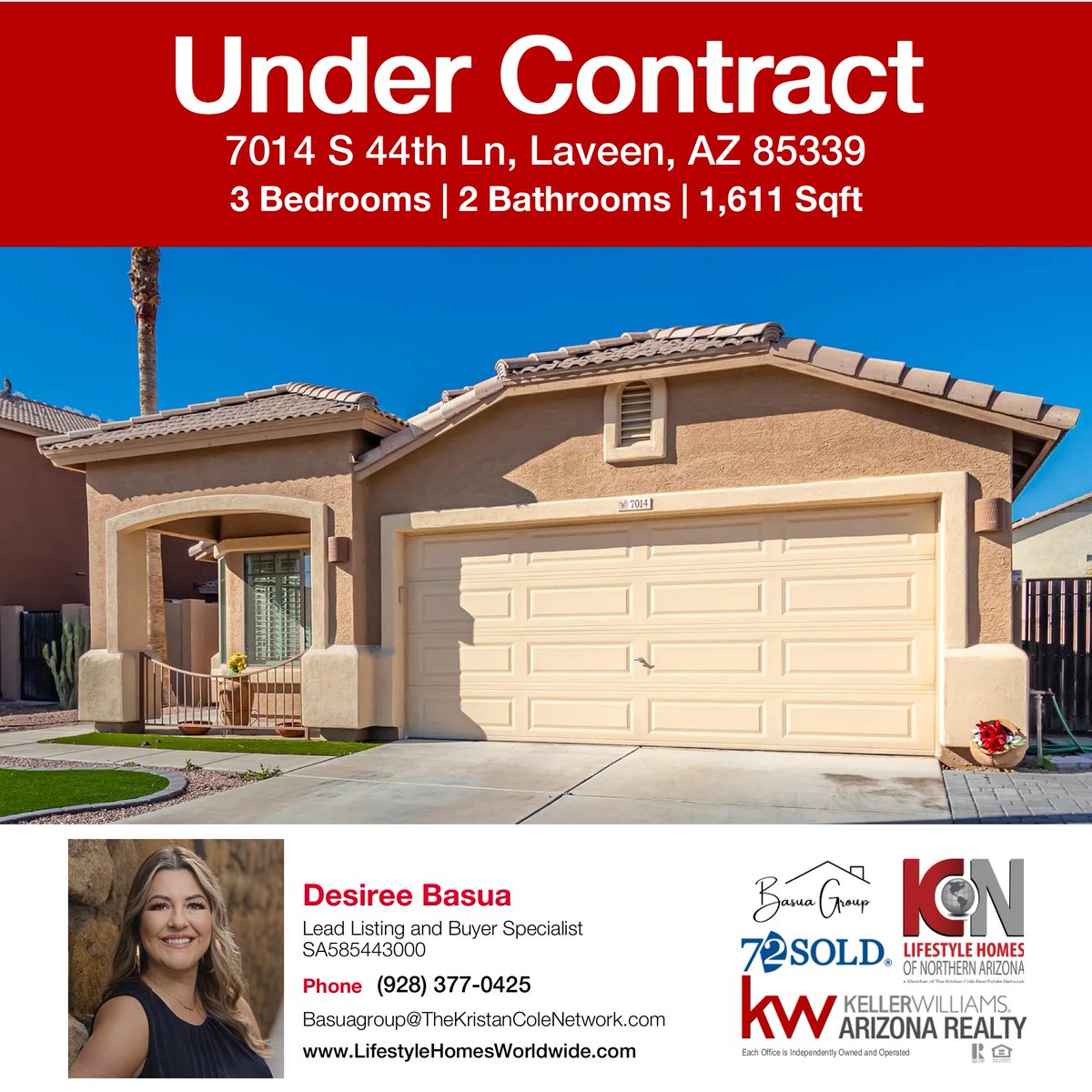 Our seller just accepted an offer for their home in Laveen!

Selling or buying a home? Contact Desiree Basua at:

☎️ (928) 377-0425
📧 Basuagroup@thekristancolenetwork.com
🌐 lifestylehomesworldwide.com/northern_arizo…

Check your home value here -> lifestylehomesworldwide.com/homevalue

#yourlocalrealtor