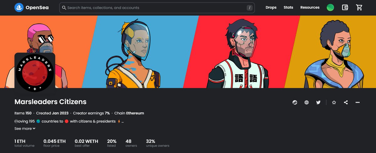 Our launch has been damaged by countless impersonators, but the mission team has ensured removing them all from OS, leaving the only game-changer authentic Marsleaders NFT for a surprising bargain ⚡️

opensea.io/collection/mar…

✦ #NFTs ; #NFTCommunity ; #Eth ; #Marsleaders ✦