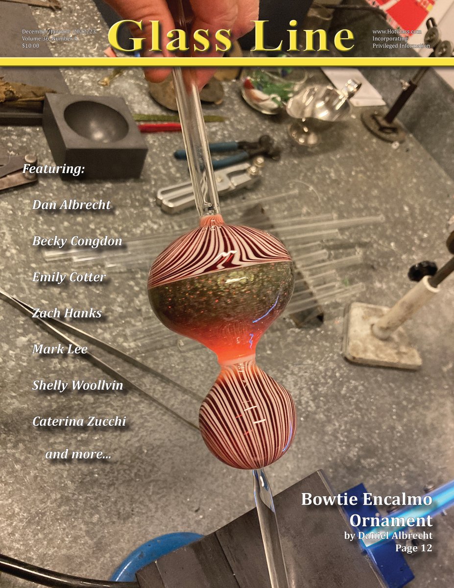 GlassLineMag's tweet image. Glass Line, December/January 2022/23
Glass Line v36n4: hotglass.com/vol36.html v36n4
