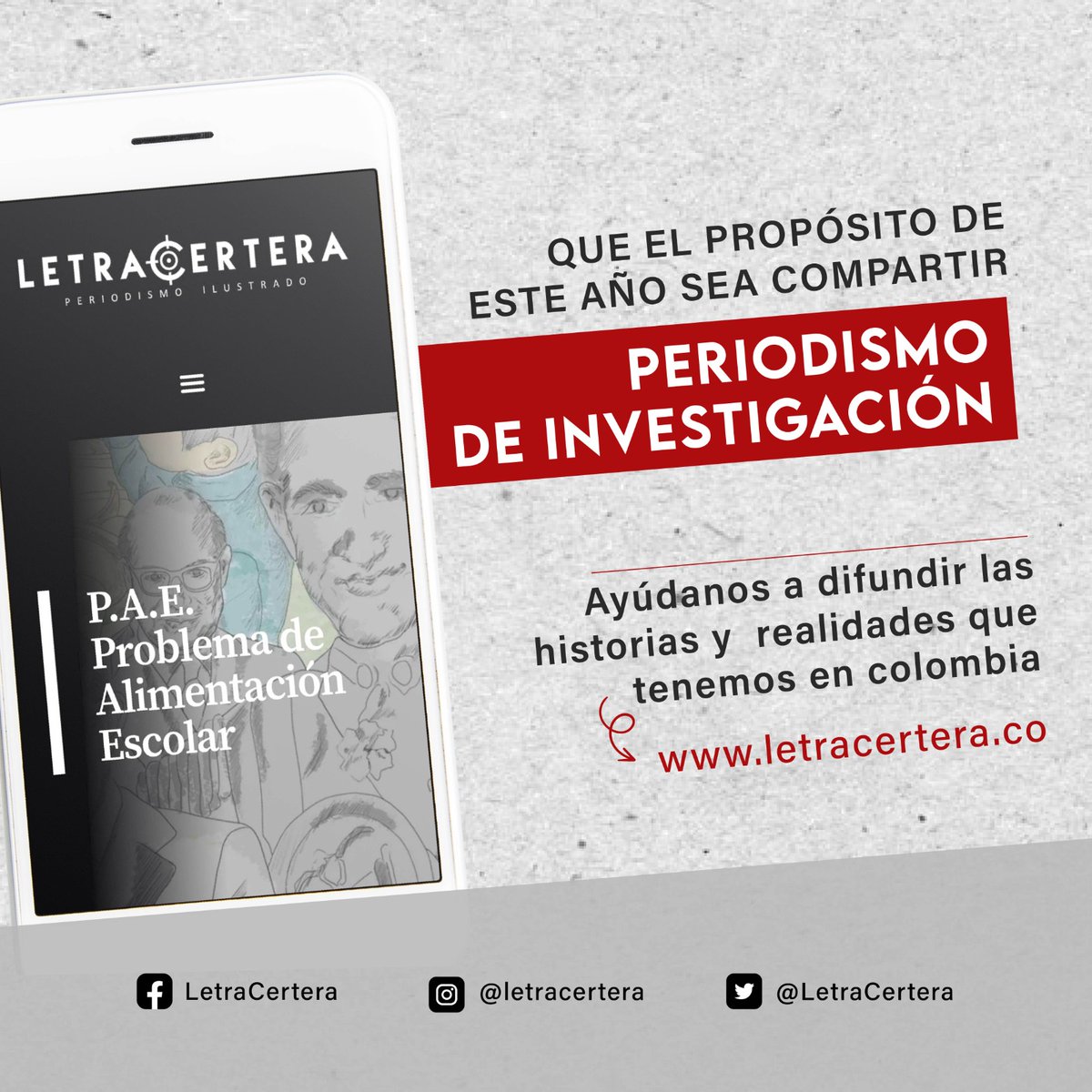 LetraCertera's tweet photo. Hacemos periodismo independiente, compartimos problemáticas que afectan a la sociedad, queremos que nuestras historias lleguen más personas. 

Ayúdanos leyendo y compartiendo nuestro trabajo periodístico.

¡Nuestras historias solo son superadas por la realidad!

#periodismo https://t.co/lFPDwVqxu4