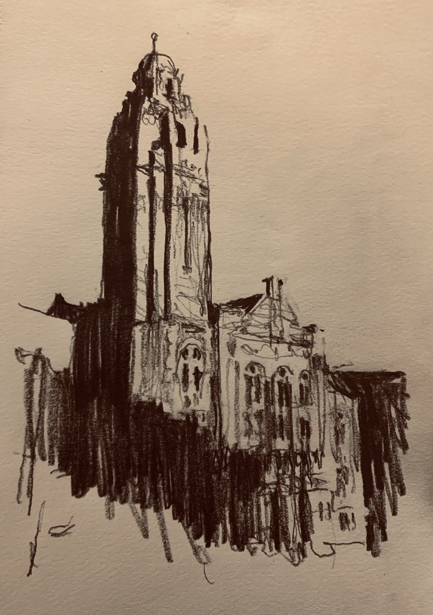1MonsieurPierre's tweet photo. For a change at the weekend I got up really early and walked into town to draw some buildings - a bit cold but had a lovely time and it was so beautifully devoid of people - the last time I drew buildings in Sheffield I was 16 gulp *has flashback and wistfully looks into distance https://t.co/y2c3CLavoN
