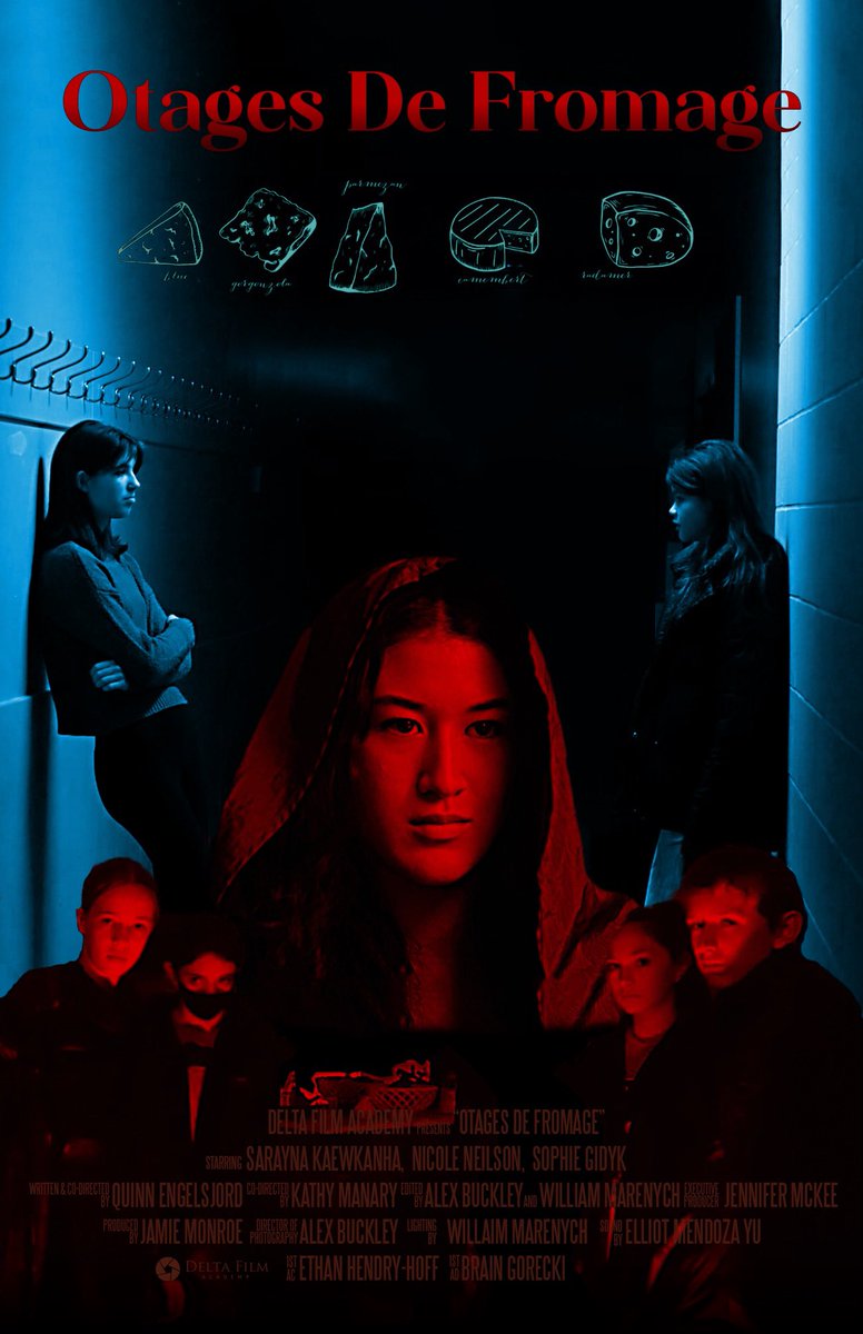 Only one day left until our showcase gala! Curious about cheese cults? Our student film Otages de Fromage explores this in all its cheesy glory. Wednesday February 1st at The Genesis Theatre. Doors open at 6pm show starts at 6:30pm! #studentfilm @deltafilmacademy <a href="/deltasd37/">DeltaSchoolDistrict</a>