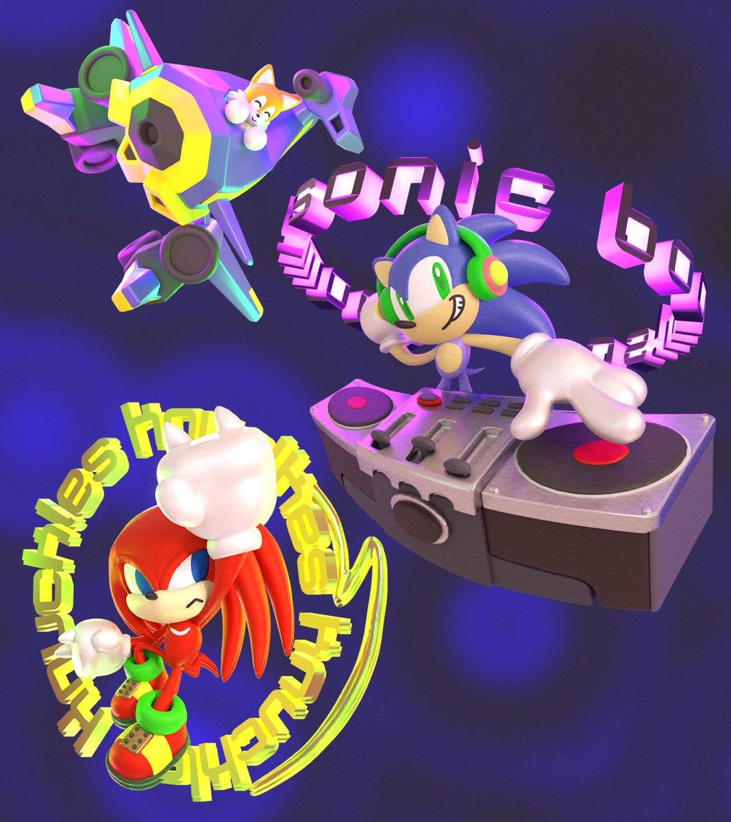 Sonic the Hedgehog Team Chaotix Stickers 