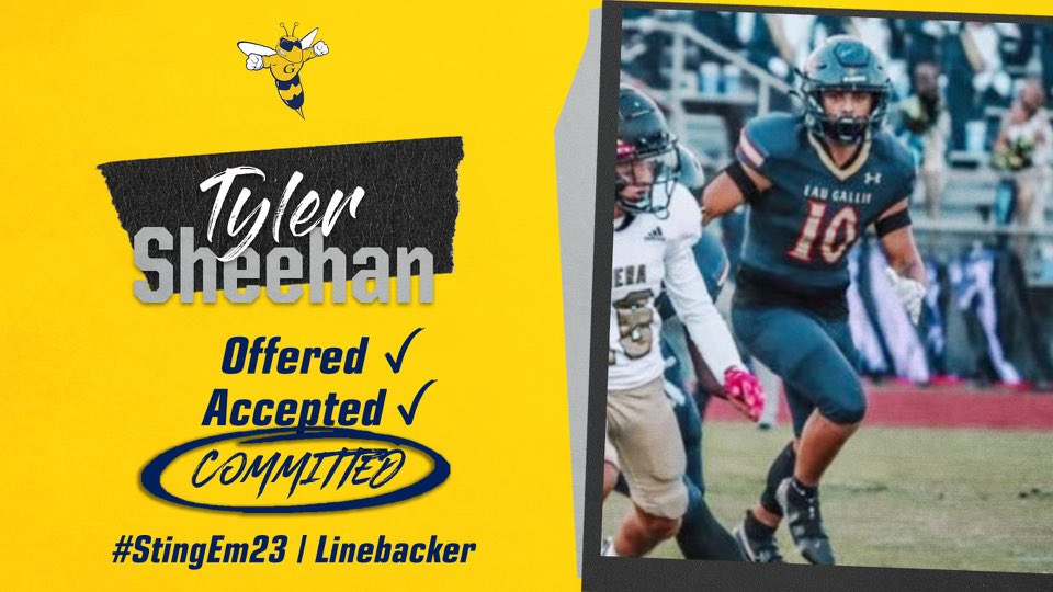 Tyler Sheehan (@tyler_sheehan10) on Twitter photo COMMITTED‼️🖤 Thank you to all my coaches and teammates who’ve driven me to be the player and person I am today. Very thankful for this opportunity! With that being said, i’m eager and ready to WORK.‼️💙💛<a href="/EauGallieHC/">Coach Sands</a> <a href="/CoachRoss_FB/">Patrick Ross</a> <a href="/CoachMiller53/">Billy Miller</a> <a href="/QNHall_Uno_JTG/">Coach Hall</a> <a href="/EGCoach_Ramos/">Coach Ramos</a> COMMITTED‼️🖤 Thank you to all my coaches and teammates who’ve driven me to be the player and person I am today. Very thankful for this opportunity! With that being said, i’m eager and ready to WORK.‼️💙💛<a href="/EauGallieHC/">Coach Sands</a> <a href="/CoachRoss_FB/">Patrick Ross</a> <a href="/CoachMiller53/">Billy Miller</a> <a href="/QNHall_Uno_JTG/">Coach Hall</a> <a href="/EGCoach_Ramos/">Coach Ramos</a>
