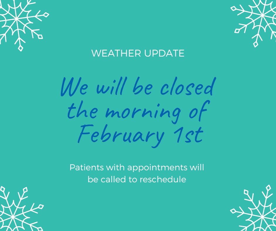 KidBonesATX's tweet photo. Due to inclement weather, all CTPO offices will be closed the morning of Wednesday, February 1st.  

We will monitor the weather conditions Wednesday morning to determine if the afternoon clinics will remain open. https://t.co/MFBVIsrgh6