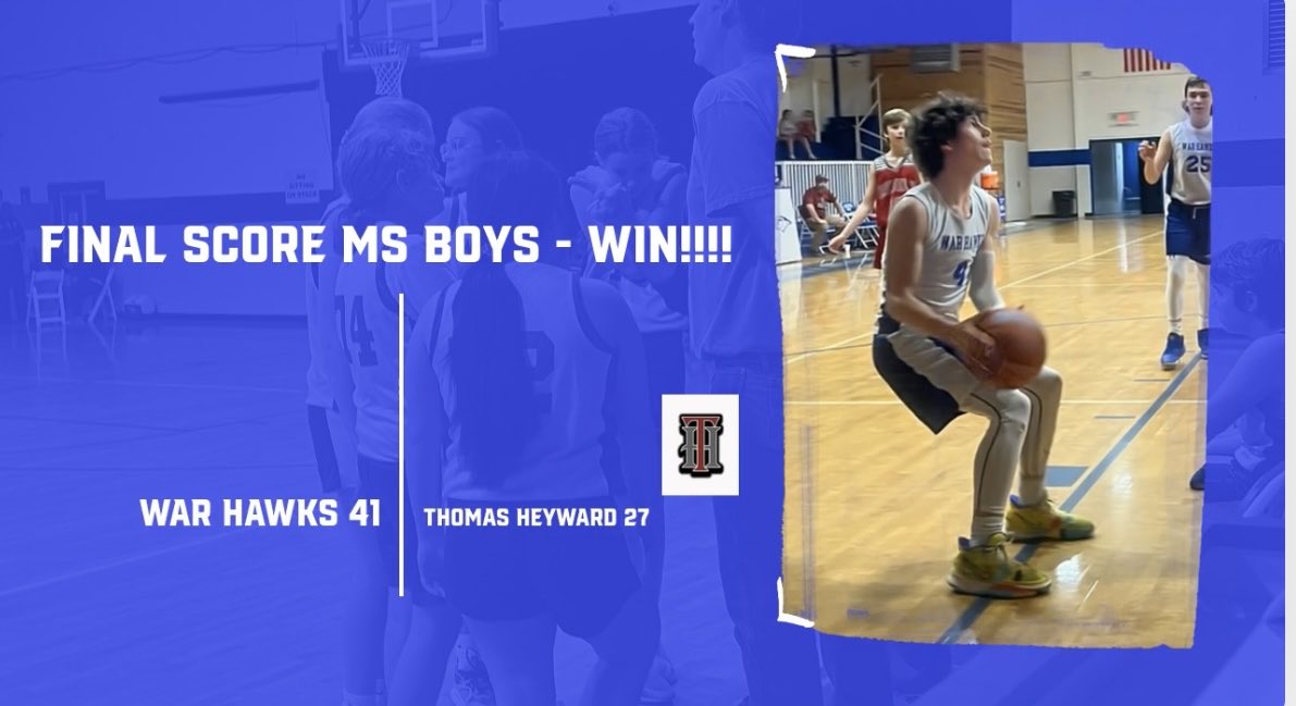 Middle School Boys Win!!!!
