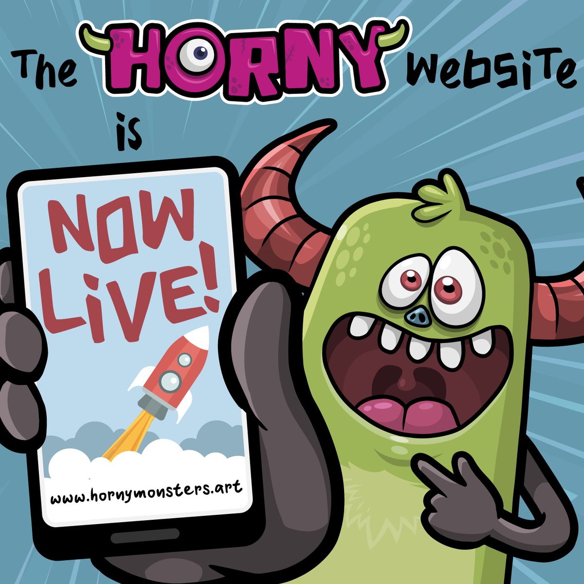 🚀Our Horny Monsters website is officially live!🚀

hornymonsters.art

To celebrate the launch, we are giving away 10 WL spots.

-Follow <a href="/HornyMonsters/">Horny Monsters</a>
-Like &amp; Retweet

Good luck Horny people!