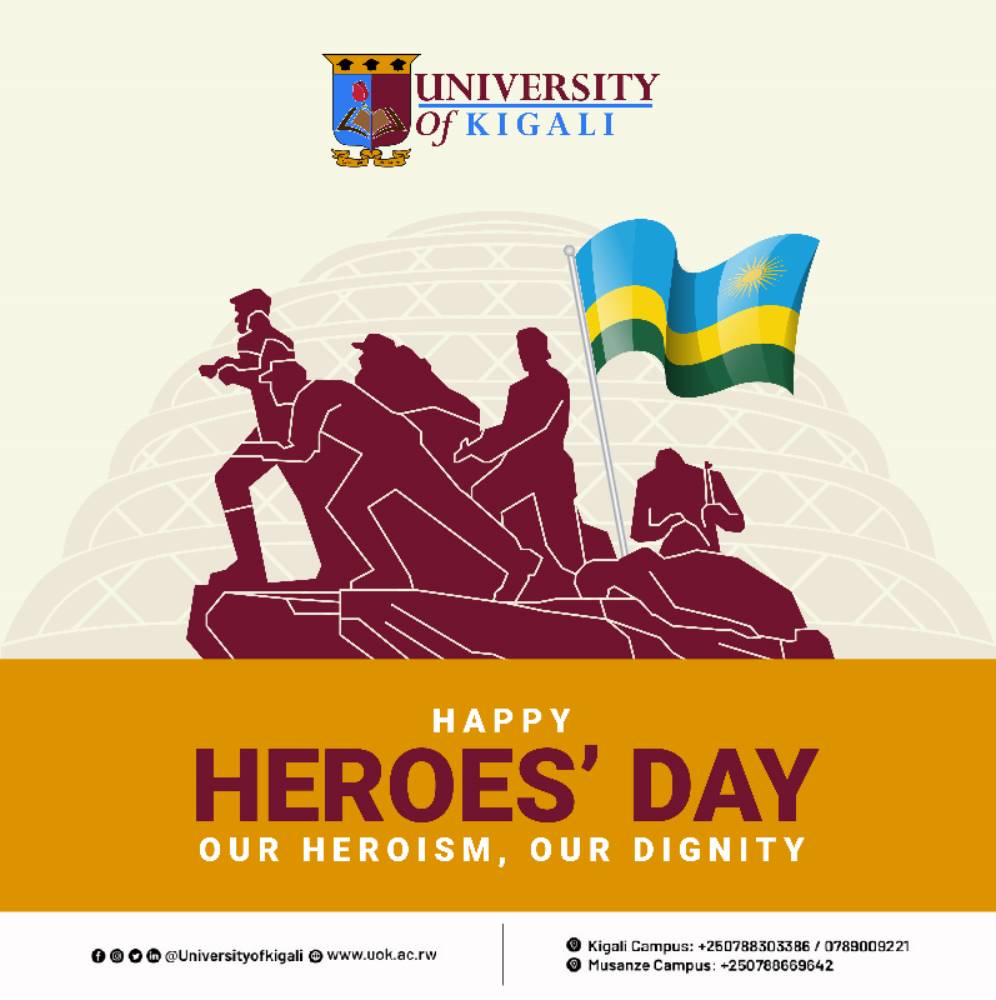 HAPPY HEROES' DAY!!!
OUR HEROISM, OUR DIGNITY!!!
GOD BLESS THE REPUBLIC AND PEOPLE OF RWANDA!!🇷🇼🇷🇼🇷🇼
#heroesday2023 #Heroesjourney #heroism #heroes