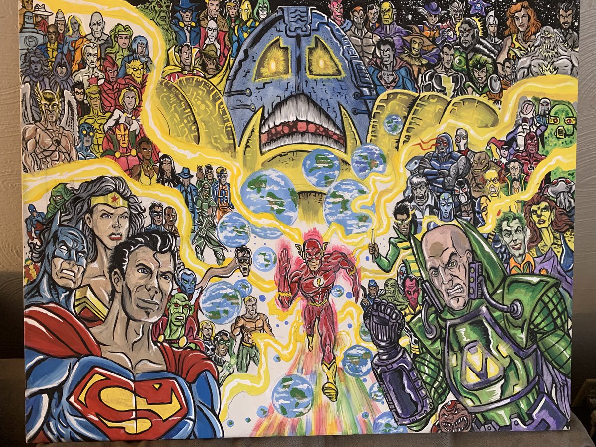 Crisis in progress #dccomics #crisisoninfiniteearths #comics #paintings #art