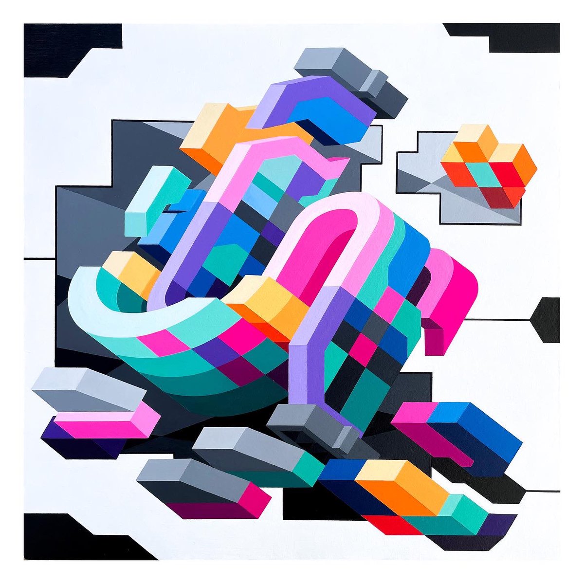 Available through @ABVatl as part of the group exhibition, “One by One” #atlart #atlanta #denver #denverart #abstractart #geometric #abvatl