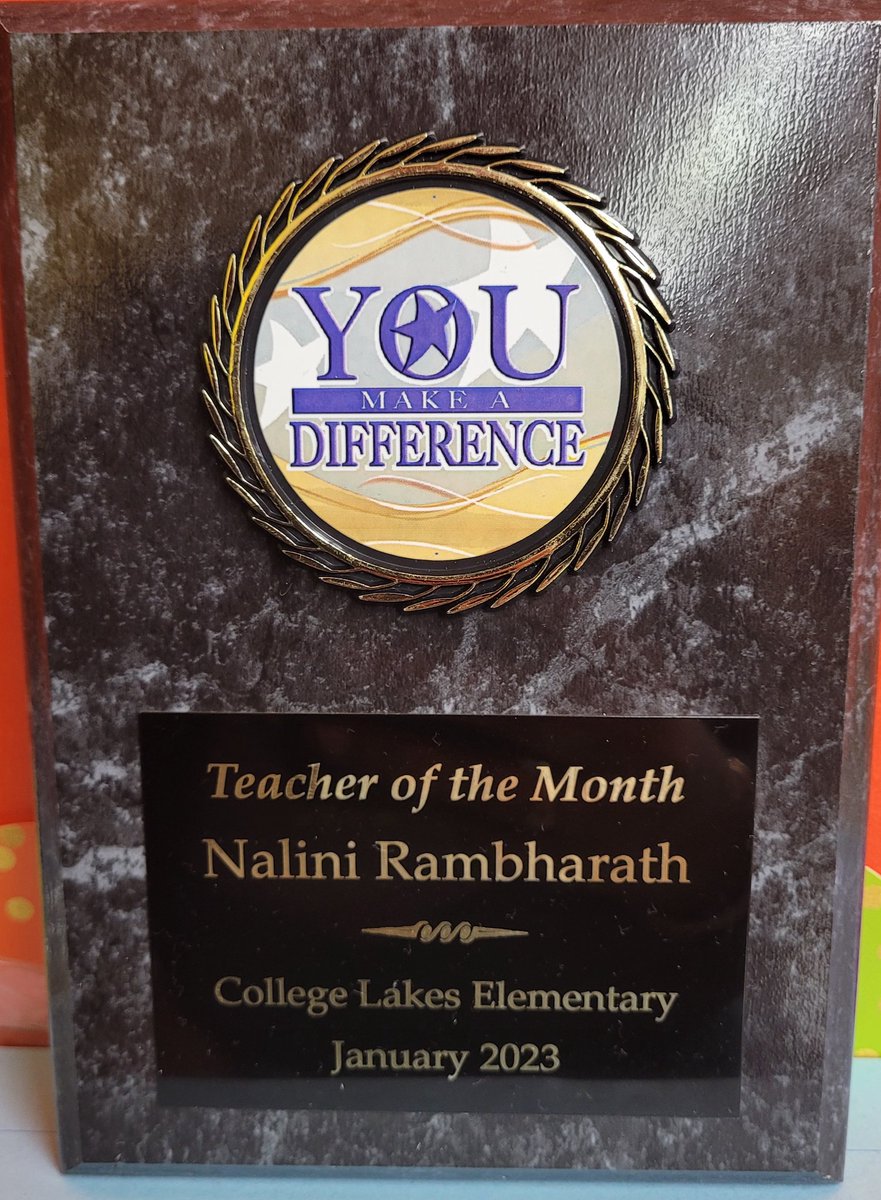 nalini34's tweet photo. January 2023 Teacher of the Month. Proud of this award for the 3rd time 😊 Trinidad 🇹🇹 &amp; Tobago 🇹🇹 @ParticipateLrng @MicheleMacumber https://t.co/B0BDe7C8fI