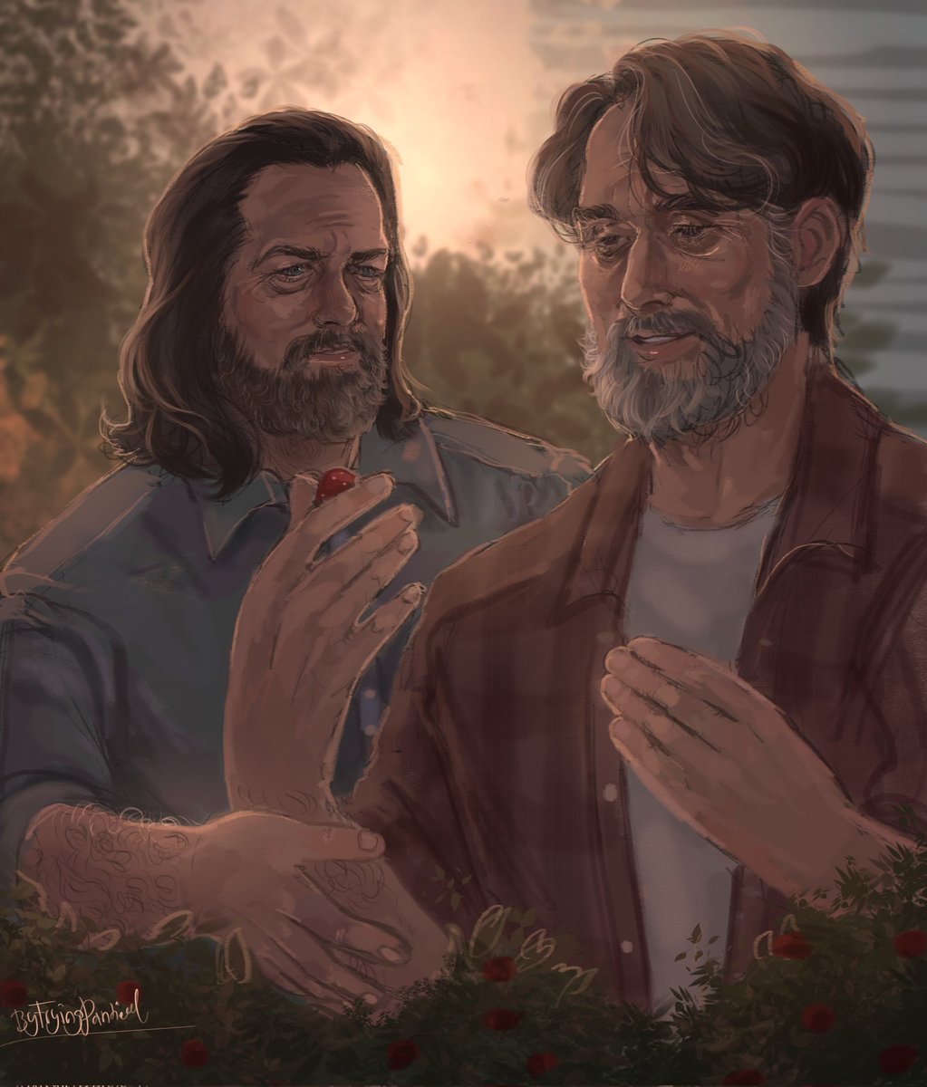 Strawberries 

#tlou #tlouhbo #hbo #thelastofus #frankandbill #billandfrank #nickofferman #murraybartlett #art #artist #digitalart #drawing #illustration