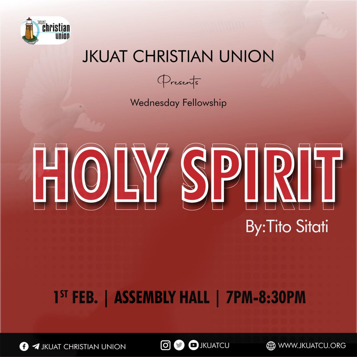 Join us as we fellowship together and learn about the HOLY SPIRIT