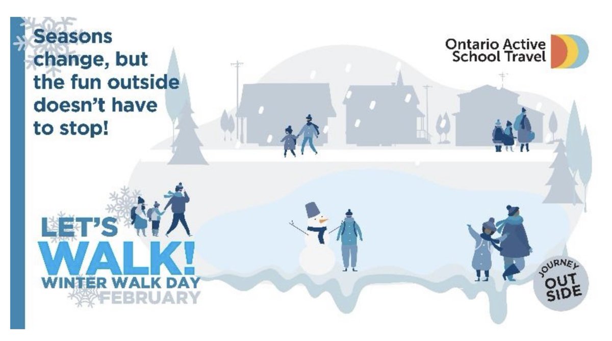 Seasons change, but the fun outside doesn’t have to stop! ❄️ #WinterWalkDay is on Wed., Feb 1st. Grab your winter gear and celebrate your walk to school. 
ontarioactiveschooltravel.ca/winter-walk-da… <a href="/avewrdsb/">Avenue Road PS</a>
