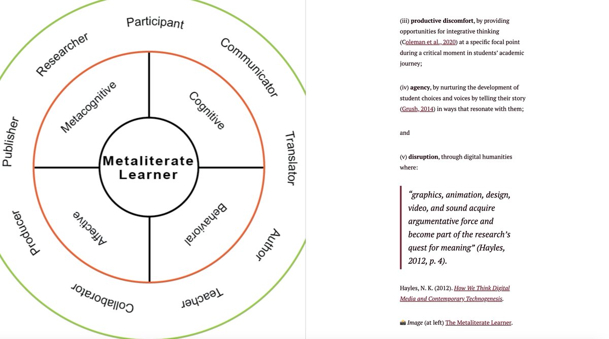 BeverleyBMiles's tweet photo. We sought to unravel the colonial design of assessment by intentionally fostering:
🟣 autonomy #choice
🟣 power sharing #StudentsAsEverything
🟣 productive discomfort #IntegrativeThinking
🟣 agency #MyVoice #MyStory
🟣 disruption #DigitalHumanities https://t.co/QKsjkswJaE